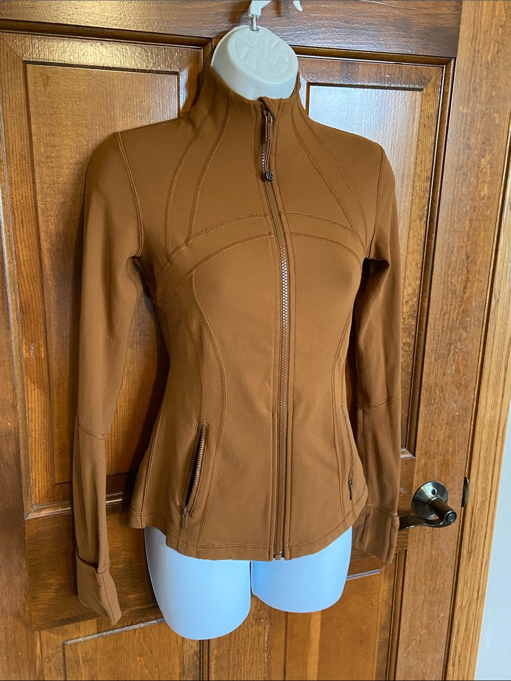 Lululemon Define Jacket Copper Brown, Luon fabric stretch/breathability Size 4